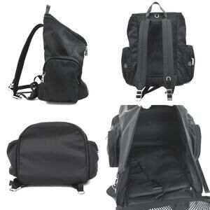 Prada Carrier Leather Black Backpack Pet Re Saffiano